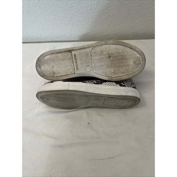 Steve Madden Jaren Lace High-Top Sneaker Shoe Sz 8 Side Zip Reptile Print Womens - Picture 6 of 7